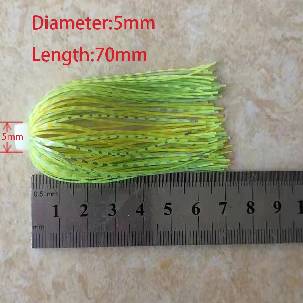 5 unids/lote 88 hebras 70mm faldas de silicona agujero elástico faldas paraguas accesorios de pesca Buzzbaits Spinner Buzz Bait - imagen 3