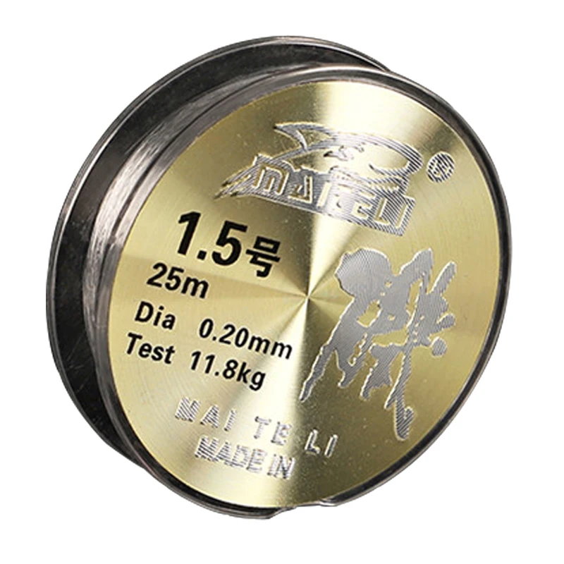 Sedal de Pesca superfuerte, 25m, señuelo de nailon para Pesca en roca, hilo de Pesca subprincipal de nailon transparente, hilo de Pesca de carpa - imagen 4