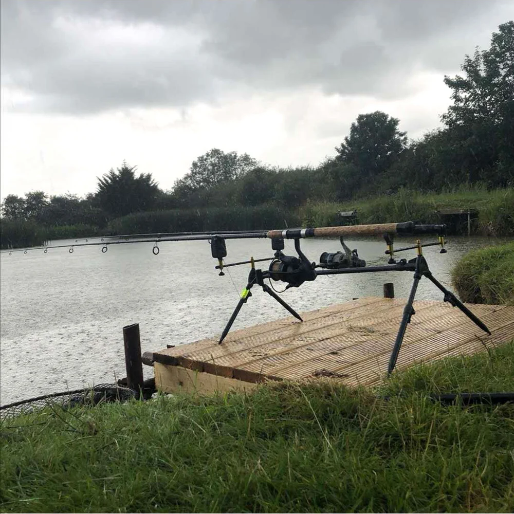 Estante ajustable para caña de pescar, juego de soporte plegable para 3 varillas con bolsa de transporte, accesorio para aparejos - imagen 5