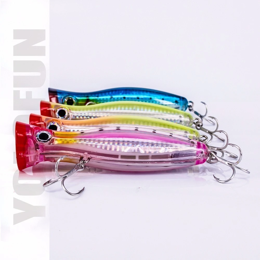 Señuelo duro Popper grande De 12cm, 42g, 6 colores, Señuelos De Pesca flotantes Topwater, Crankbait Minnow, natación De Peche, Wobbler, pesca en mar - imagen 5