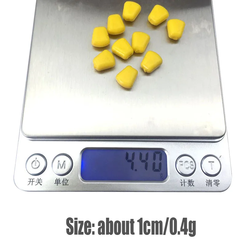 100 unids/lote de cebos flotantes de pesca de maíz, señuelo suave saborizado de hierba, cebo de carpa de olor cremoso, cebo de plástico suave de silicona Artificial - imagen 4