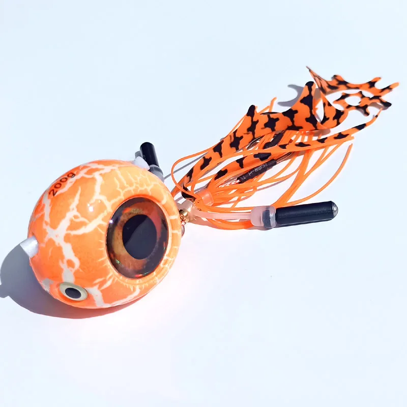 250g/150g/120g/100g/80g/60g/40g Glow Lumious Kabura Pesca Slider Snapper/mar Bream Jig head con falda jigging señuelo mar jig barco - imagen 3