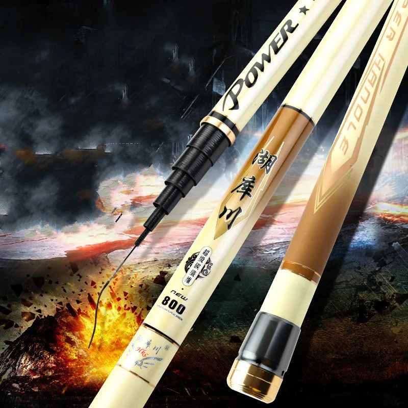 Caña de pescar superligera y dura, caña de mano potente de 8/9/10/11/12/13m, caña de pescar de Taiwán de sección larga, Wedkarstwo Olta Spinning Peche - imagen 2