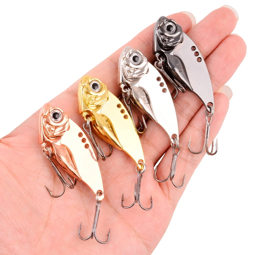 Señuelo de pesca de Metal VIB, 7g, 10g, 15g, 20g, Mini cuchara de vibración, giratorio, Crankbait, cebo duro Artificial, aparejos de pesca, 1 Uds. - imagen 5