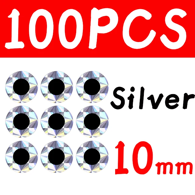 100pcs 10mm Silver