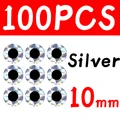 100pcs 10mm Silver