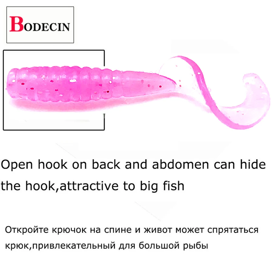 Cebo Artificial/lubina para pesca, señuelo de silicona suave, plantilla para Sábalo, cola larga, Wobbler, olor a sal, aditivo, gusano, Swimbait, aparejos, 100 Uds. - imagen 4