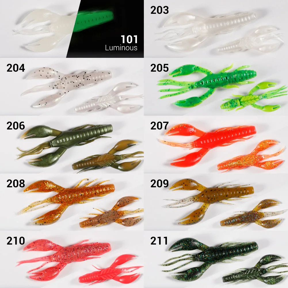 NOEBY-Señuelos de pesca de silicona suave, cebo para camarones, Wobblers, remolque de plantilla, aparejos de lubina, 60 mm, 95 mm - imagen 3