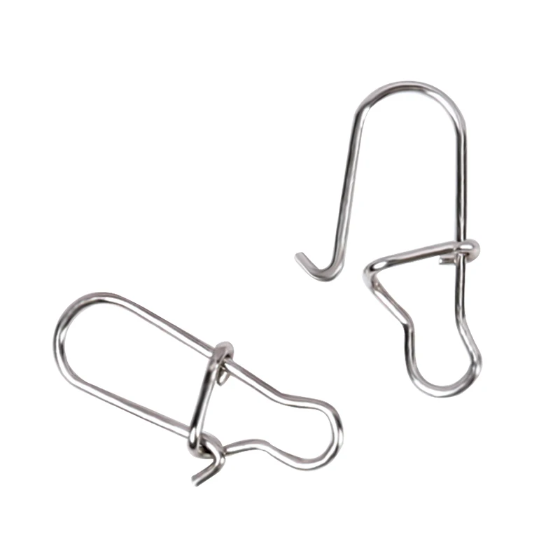 TSURINOYA-broches de pesca de acero inoxidable, 50 piezas, sujetlock, Pin de seguridad, conector, accesorios, aparejos para señuelos, anzuelos - imagen 4
