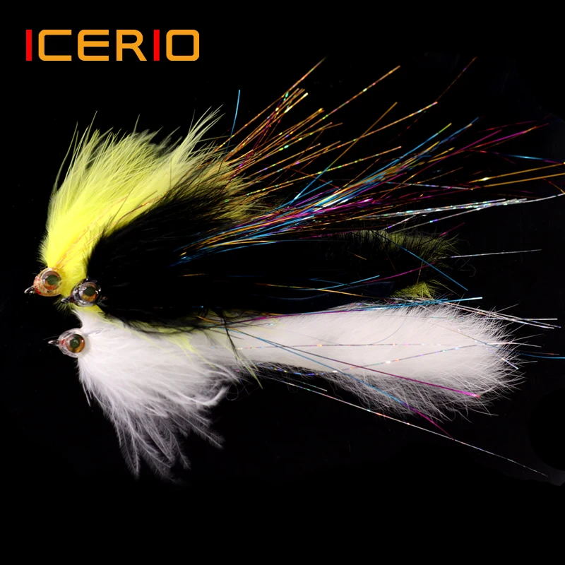ICERIO-señuelo de pesca para agua salada, 3 unidades, 2/0