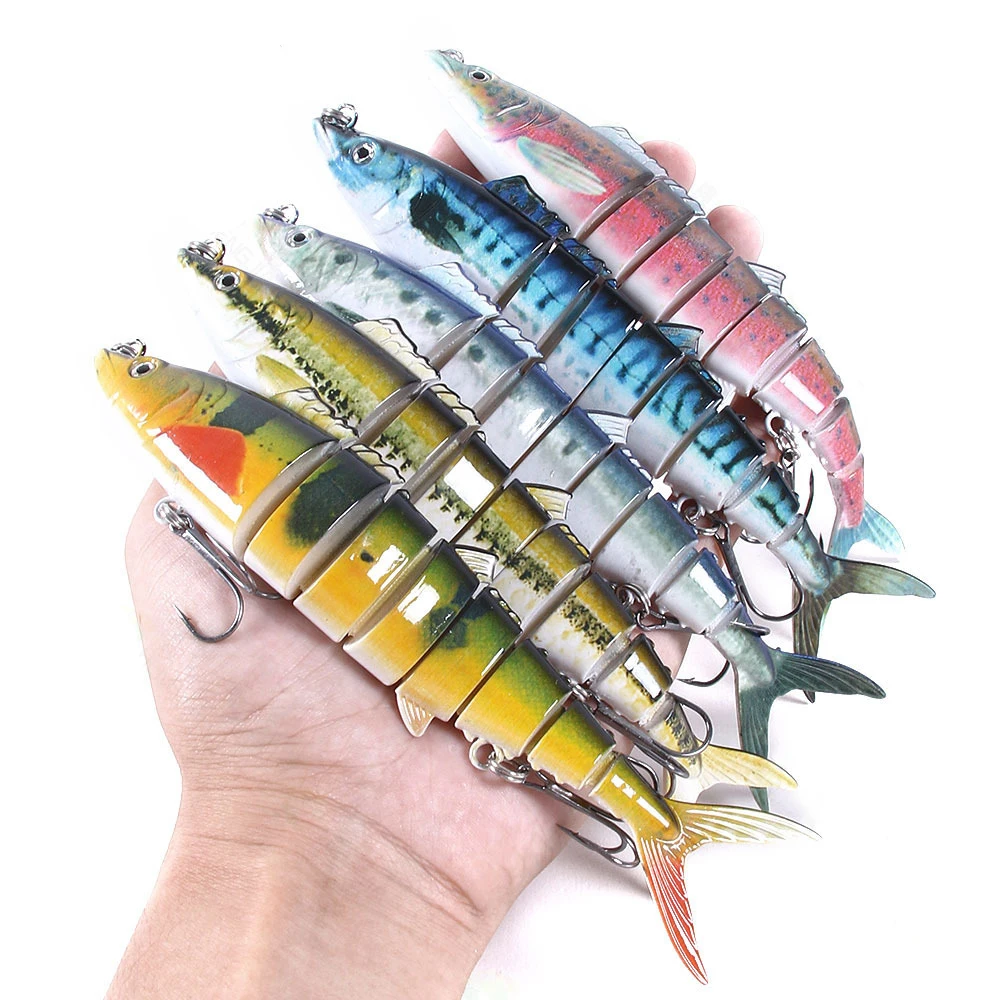 Señuelo de pesca de 38g y 17,8 cm, 8 segmentos, cebo de pesca realista, Wobbler, accesorios de aparejos de pesca - imagen 2