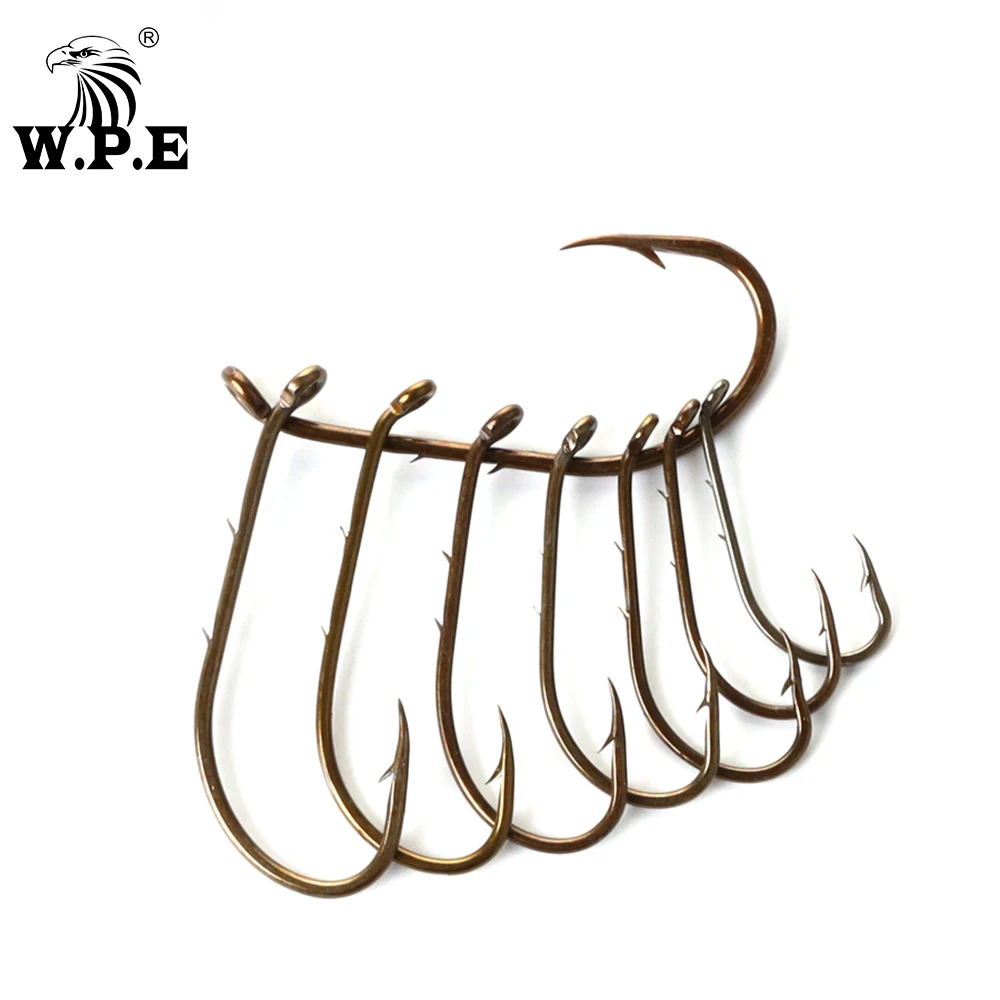 Anzuelo Pesca mostrando su diseño púas y 1#-4#1/0#-4/0# para pesca efectiva