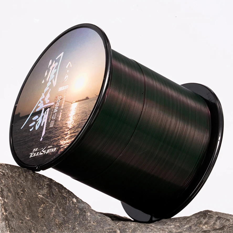 Hilo de pesca de nailon monocromático, Material de monofilamento de agua dulce, hilo superduradero de invierno, 500M - imagen 3