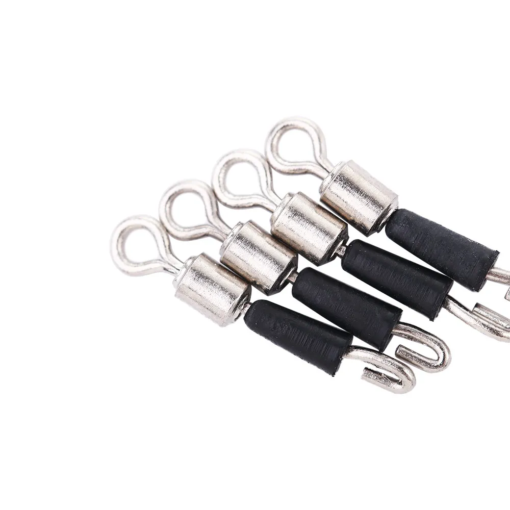 Gancho de pesca giratorio de rodamiento, conector rápido de anillos sólidos, línea de pesca, accesorios de pesca de carpa, 30/50 unids/lote - imagen 5