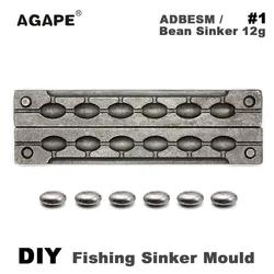 Molde para Chumbadas Agape DIY ADBESM – Tipo Frijol en Plomo