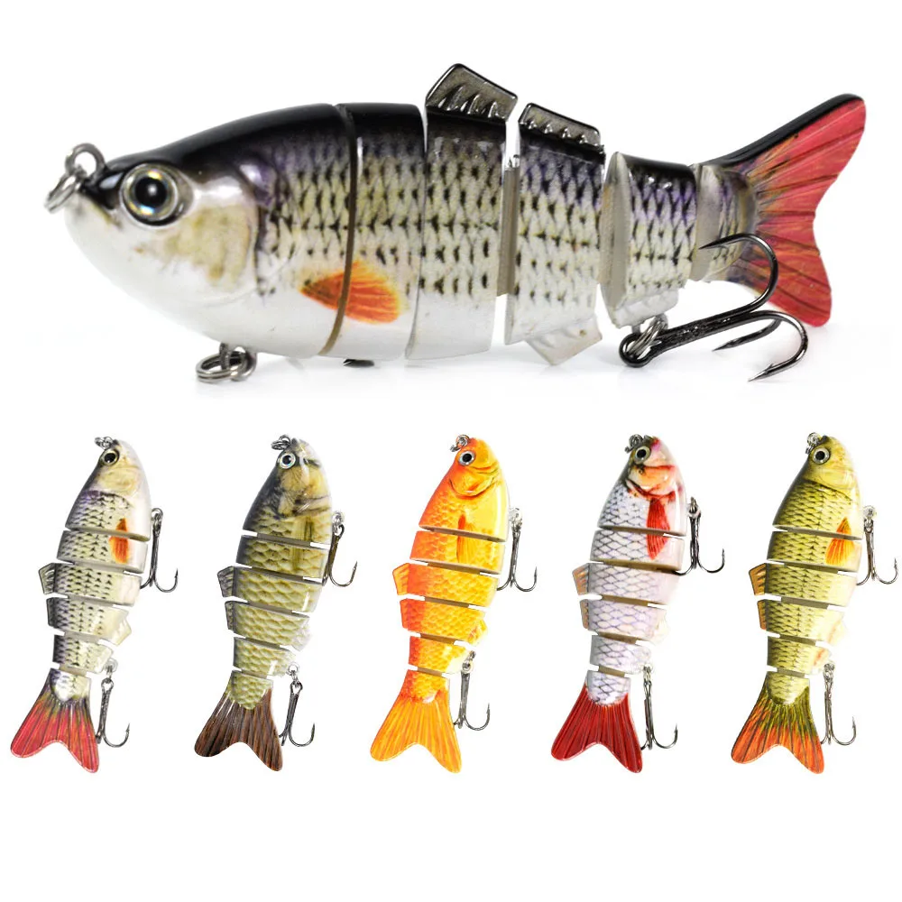 1PCWobblers Señuelos de Pesca cebo duro multisección 100mm16,5g cebo Artificial Minnow Crankbait Jig perca carpa aparejos de pesca señuelo - imagen 2