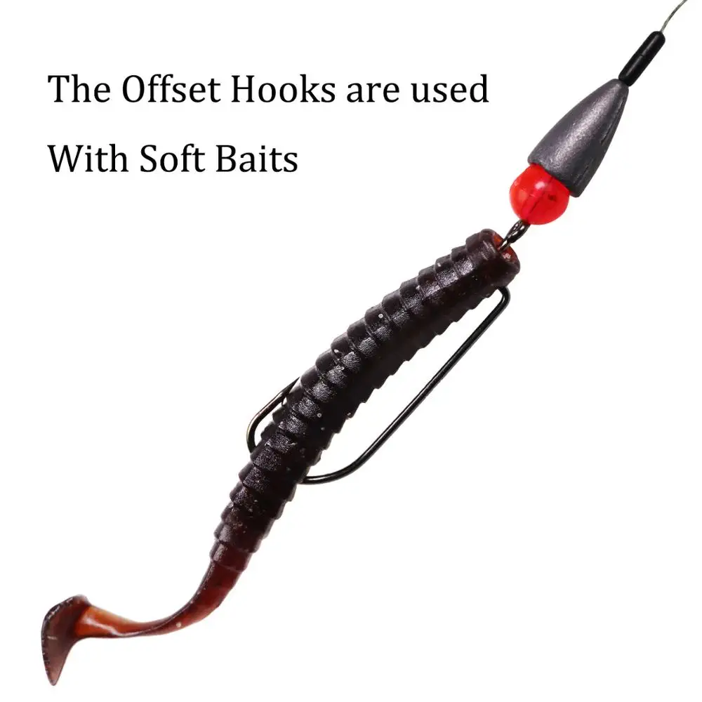 THKFISH 20 piezas anzuelos de pesca de agua dulce anzuelo de caña larga para gusano suave anzuelo de púas de acero rico en carbono # 3/0 # 2/0 # 1/0 # 1 # 2 - imagen 4