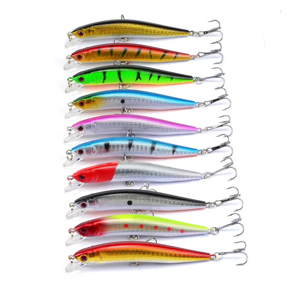 Juego de Señuelos de Pesca de cebo Artificial, Kit de cebo de pesca de carpa Topwater, juego de señuelos de pececillo duro, juego de 20 piezas