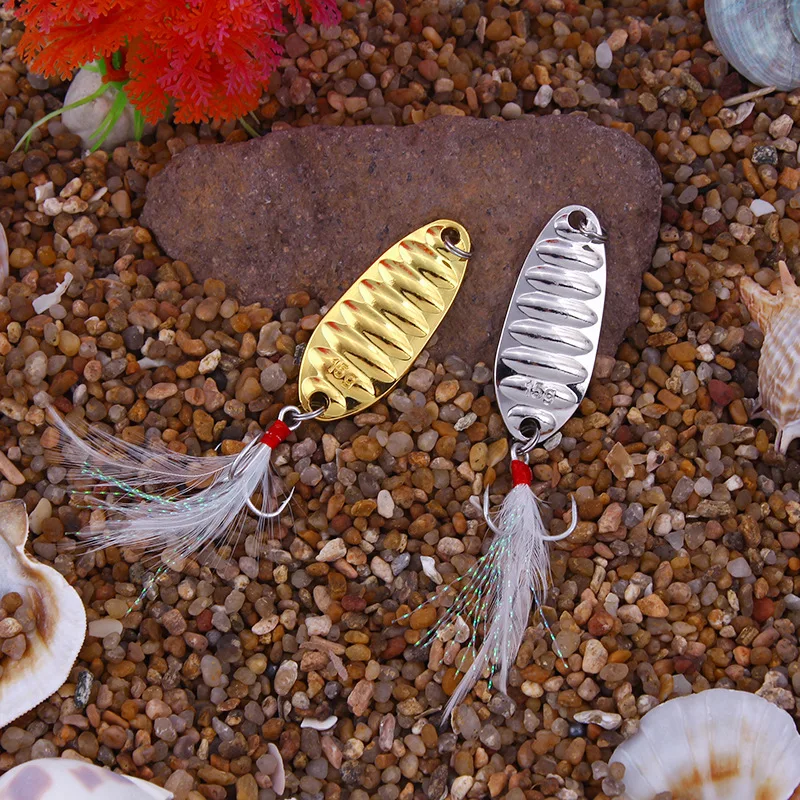 Señuelos de Pesca de Metal, anzuelos giratorios con lentejuelas, para Pesca de carpa, Topwater Isca Bass, 1 unidad