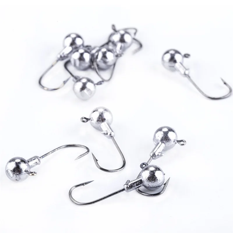 Juego de anzuelos de pesca con cabeza de plomo, conjunto de anzuelos de pesca Jigging sin pintar, gusano suave, círculo, 2g, 3,5g, 5g, 7g, 10g, 45 unids/lote por caja - imagen 3