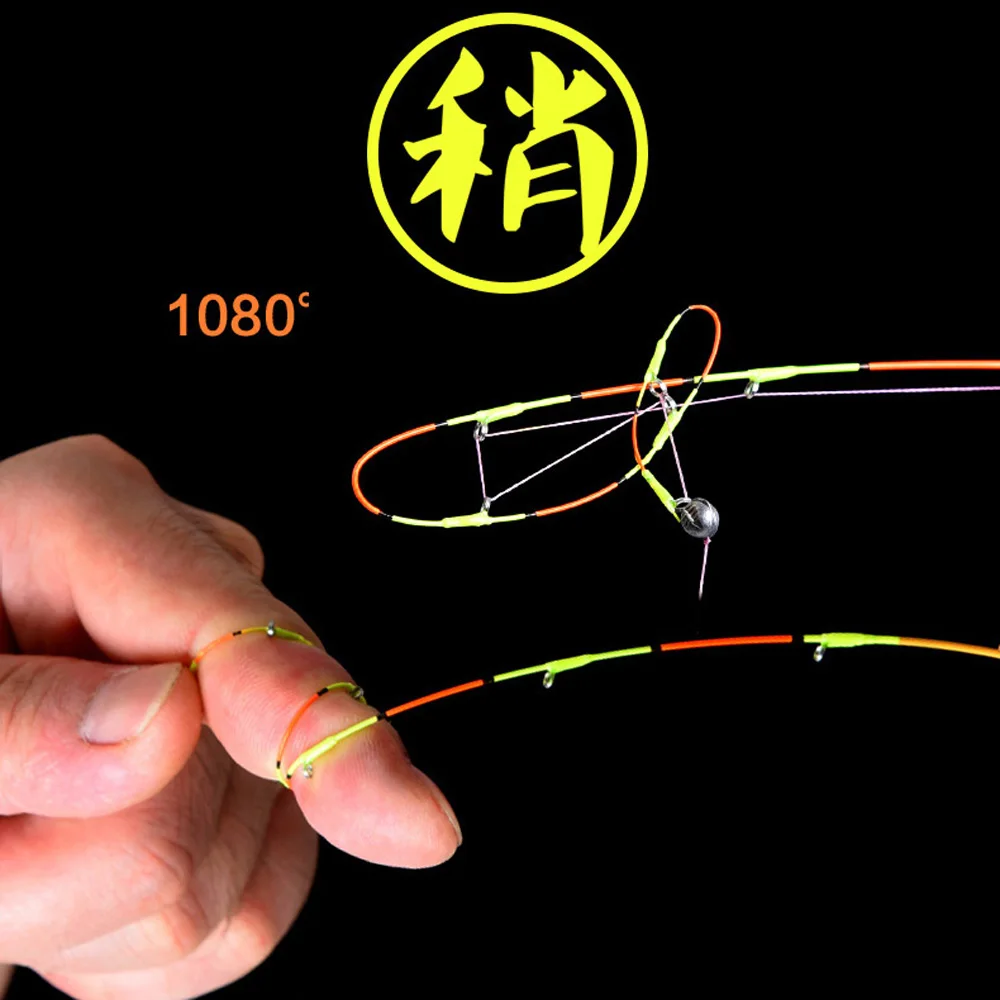 Dos longitudes de una caña de pescar, 1,2 m, 1,5 m, aleación de semititanio, 0,4mm, giratoria ligeramente portátil, herramientas de cañas de pescar en hielo para carpa - imagen 5