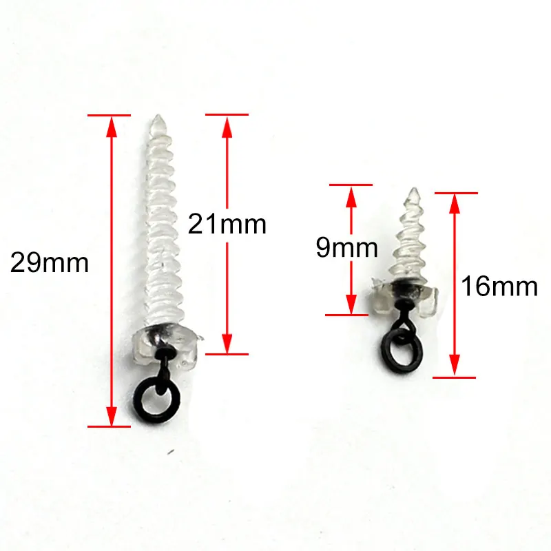 Anillo de microgancho para pesca de carpa, accesorios de tornillo giratorio para pesca de carpa, giratorio con anillo para aparejos de aparejo D-Rig Chod, 20 piezas - imagen 2