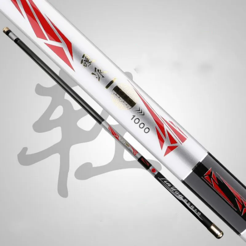 Caña de pescar telescópica superligera y dura, caña de pescar telescópica de fibra de carbono, caña de pescar de fibra de carbono, caña giratoria para carpa Angeln - imagen 2