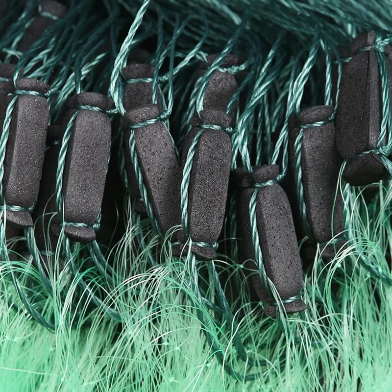 Red de pesca de tres capas con trampa flotante para peces de río, Red de nailon gruesa de alta calidad, longitud de 100 metros de alto, dos metros - imagen 5