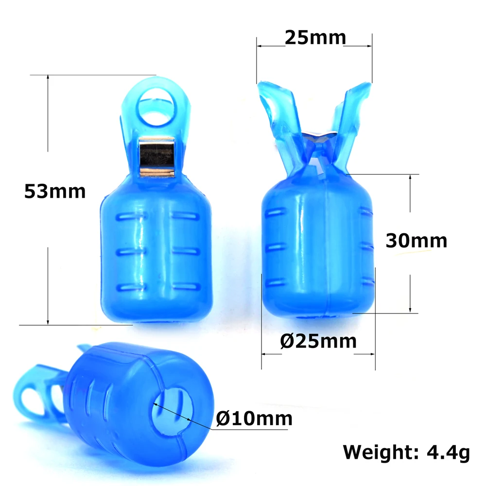 MNFT 100 Uds tapas de gancho de calamar cubiertas de gancho de paraguas cubierta de gancho de plástico de 6 colores cubierta de gancho de camarón de madera - imagen 2