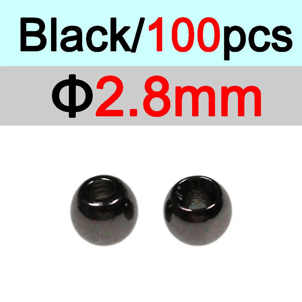 2.8mm Black 100pc