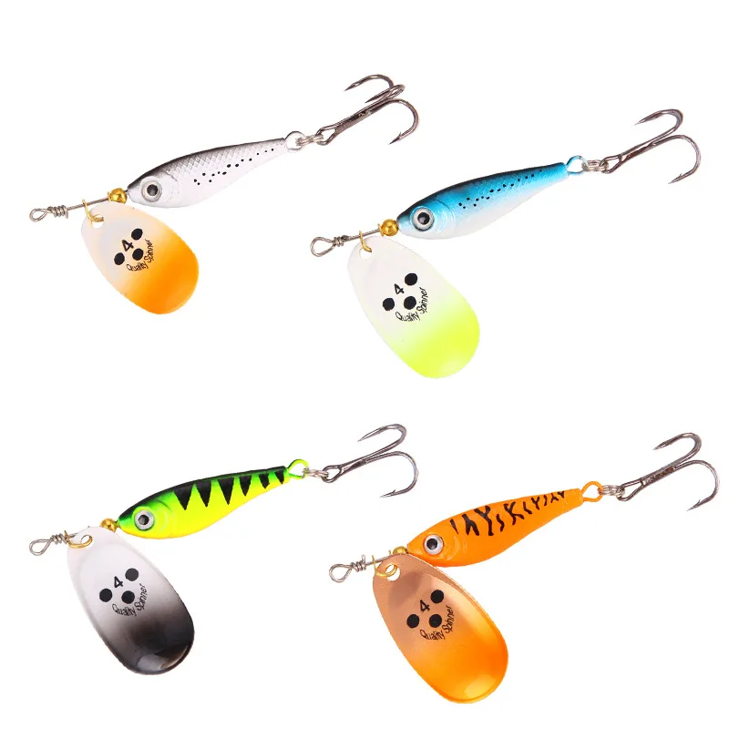 Señuelos giratorios de Metal para pesca, cebos duros giratorios de 11g, 15g y 20g, con lentejuelas, accesorios de pesca, 1 unidad - imagen 3
