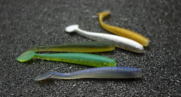 Señuelo de pesca serie japonesa, bota de pescado, colas en T, cebo suave, señuelos TEXAS RIG, 7,5 cm, 3g, Color de revestimiento interior, lote de 4 piezas en oferta - imagen 4