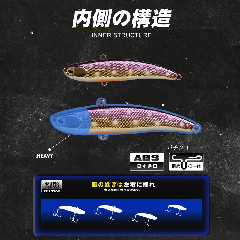 D1 Señuelos de Pesca duros, cebo Artificial que se hunde, silencioso, vibración, invierno, Lucio, DT6004, 3 unidades - imagen 4