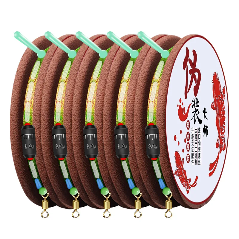 Línea trenzada de hilo Invisible para hacer deporte, conjunto de líneas mejoradas atadas al acabado, juego completo de tensión de camuflaje, 1 Uds. - imagen 3