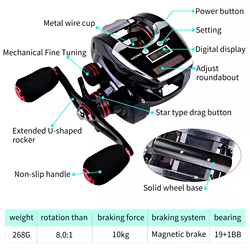 Carrete Spinning 8:1 con 19+1BB – Digital ambidiestro