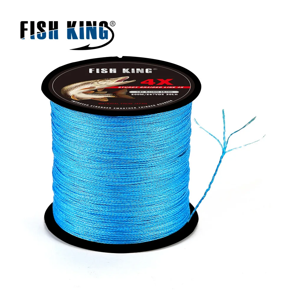 FISH KING-sedal de pesca de 300M, 0,4 #-6,0 #, 0,10mm-0,40mm, 8-60LB, alambre trenzado de PE, multifilamento de 4 hebras - imagen 3