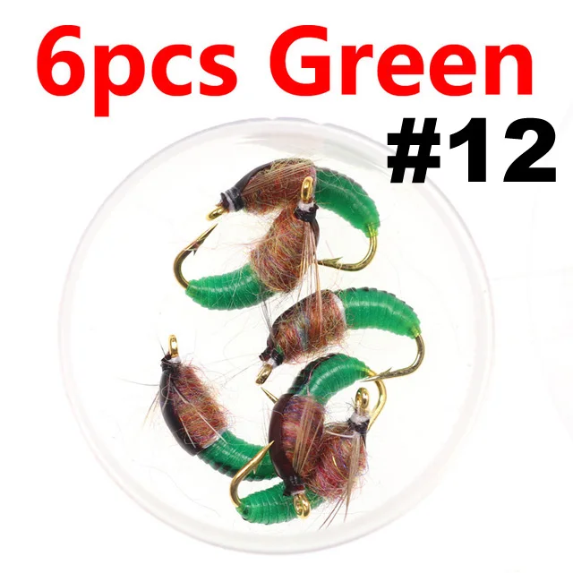 6PCS Green 12