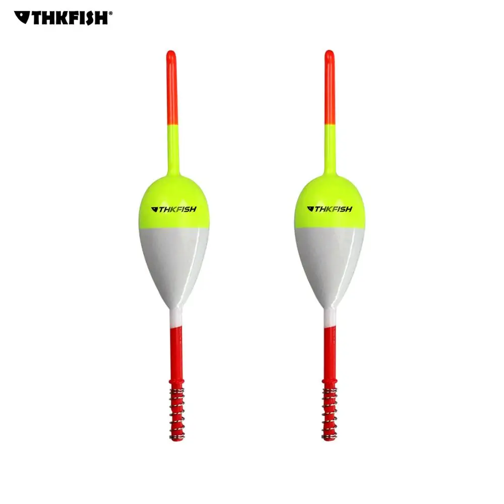 THKFISH, 2 uds., flotadores de pesca, 1 pulgada, 1,25 pulgadas, 2 pulgadas, flotadores de resorte de madera Balsa, boyas, corcho de pesca de mar de agua dulce para Panfish - imagen 5