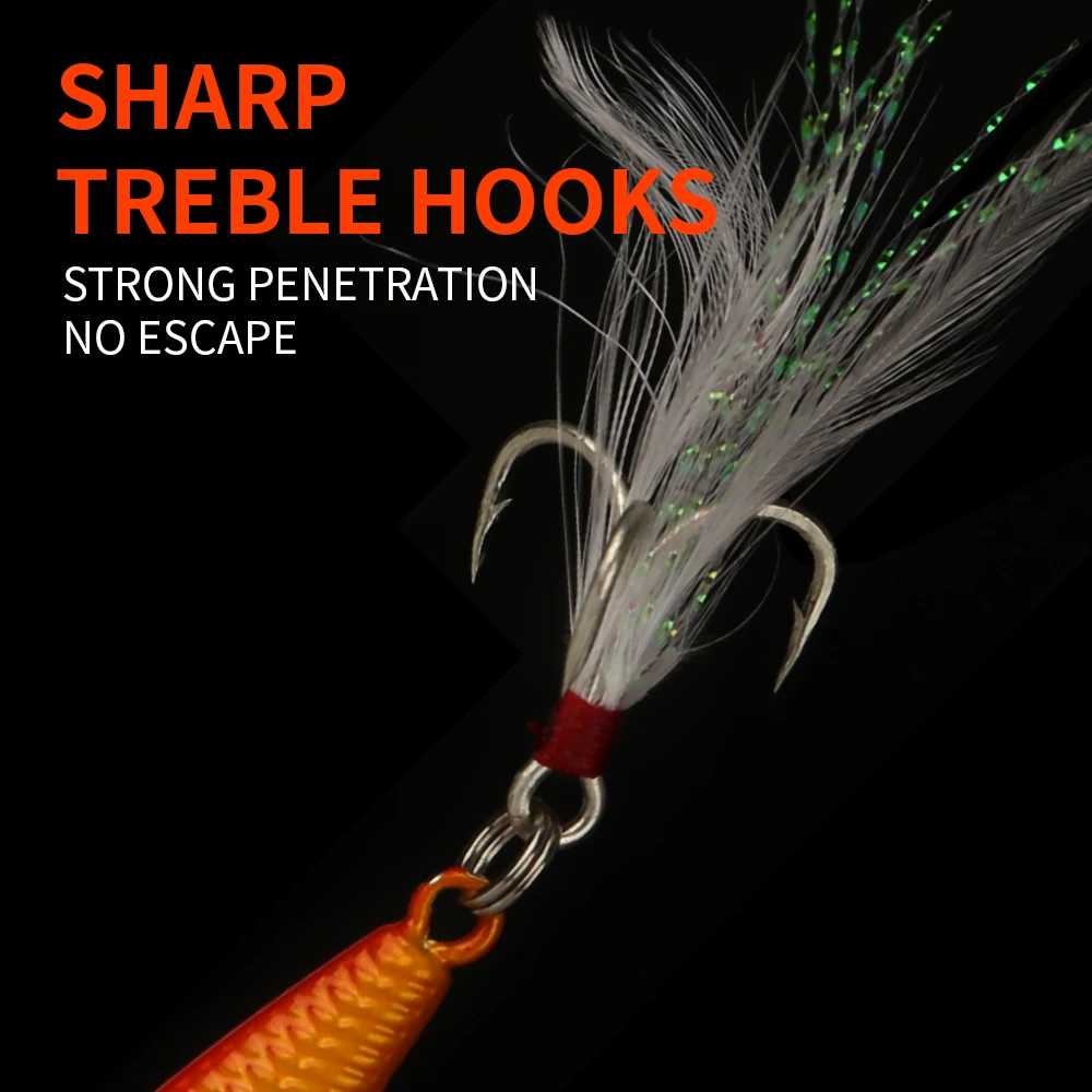 CEMREO Mini señuelo de pesca de Metal con cuchara giratoria 55mm 8,5g aparejos de pesca Pin Crankbait vibración Minnow hundimiento Spinner cebo - imagen 2