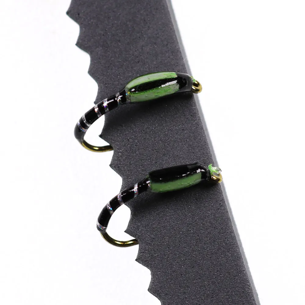 Zumbador de Midge epoxi, señuelo de pesca de trucha con mosca de Nymph, cebo de insectos, Hegene, varios colores, 8 piezas, n. ° 12 - imagen 5