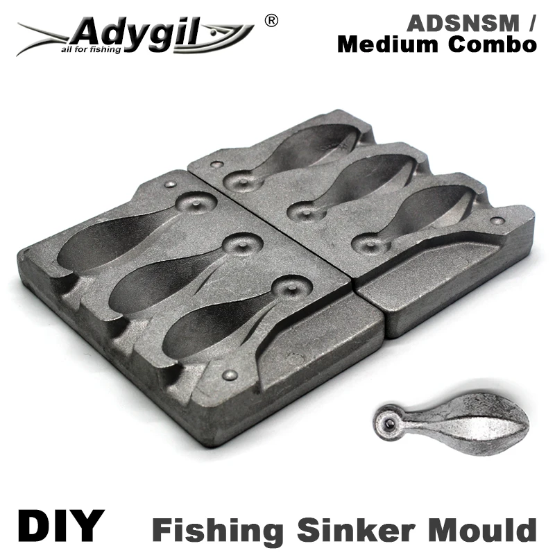 Adygil Molde plomo Pargo 3 cavidades pesca artesanal - imagen 3