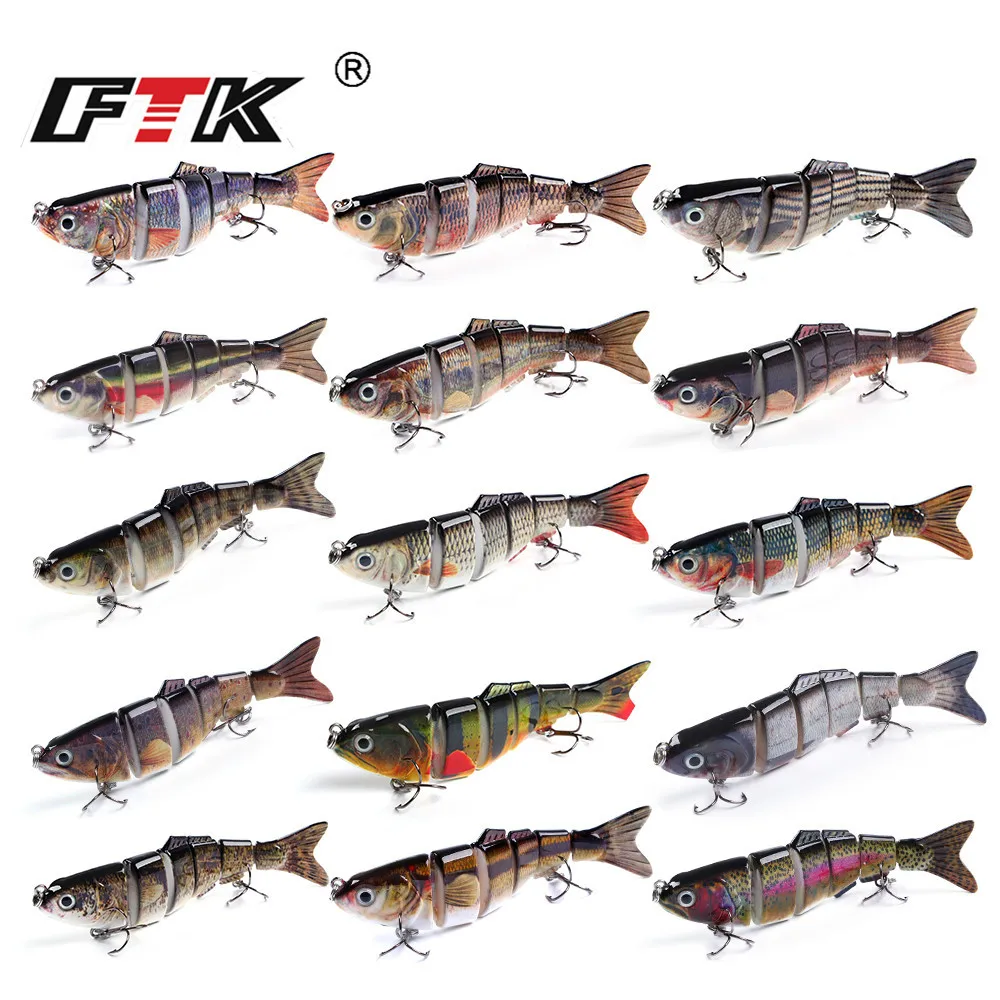 Señuelo de pesca de lápiz duro de 6 segmentos, 22g, 12cm, para lubina, Jerkbait, pececillo multiarticulado, Swimbait, Crankbait, Wobblers - imagen 2