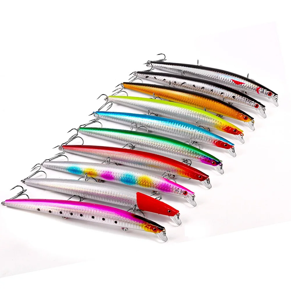 HiUmi-Señuelos de Pesca de plástico, 10 piezas, 26g, 18cm, CrankBait Tackle, 7,09 pulgadas, 0,92 oz, 10 piezas