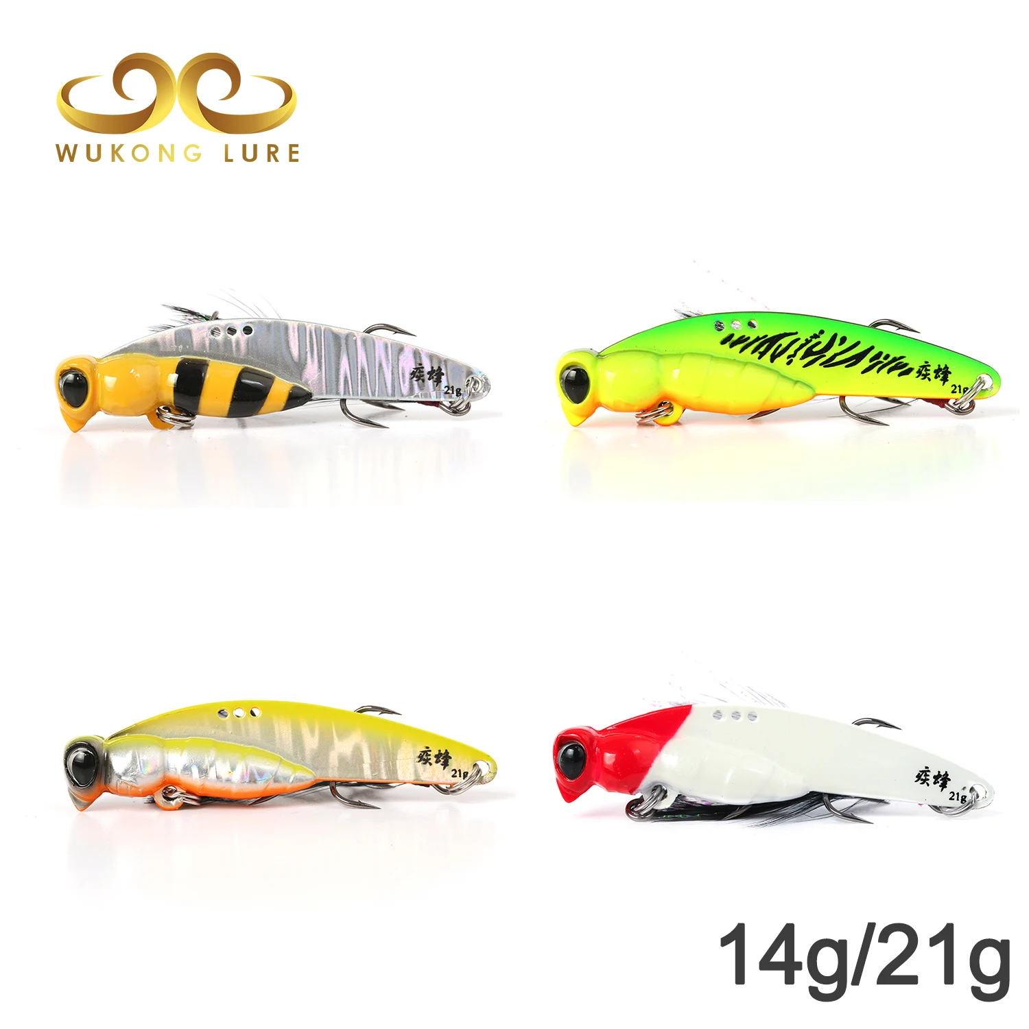 JIFENG-señuelo de Metal para pesca, cebo Artificial de 14g y 21g, Wobblers de hundimiento, VIB, aparejos de pesca para trucha, lubina, perca, lucio, 3 uds. - imagen 3