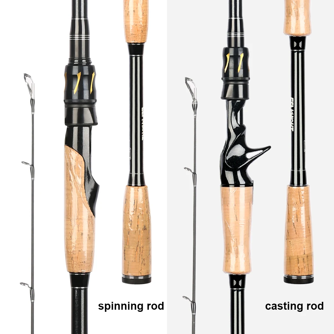 SeaKnight-caña de pescar serie Rapier, 1,68 M, 1,8 M, 2,1 M, 2,4 M, 2,7 M, 3,0 M, secciones de caña de pescar de carbono, caña de viaje para pesca con señuelo
