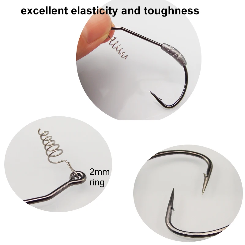 Anzuelo de pesca KESFISHING, 3,5g, 10g, 14g, 24g, 26g, manivela ancha de acero al carbono, anzuelo compensado, cabeza de anzuelo, señuelo suave para pesca - imagen 3