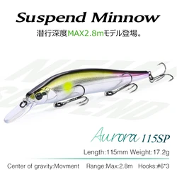 Jerkbait Tsurinoya 115SP Aurora – 115mm 17g Suspendido