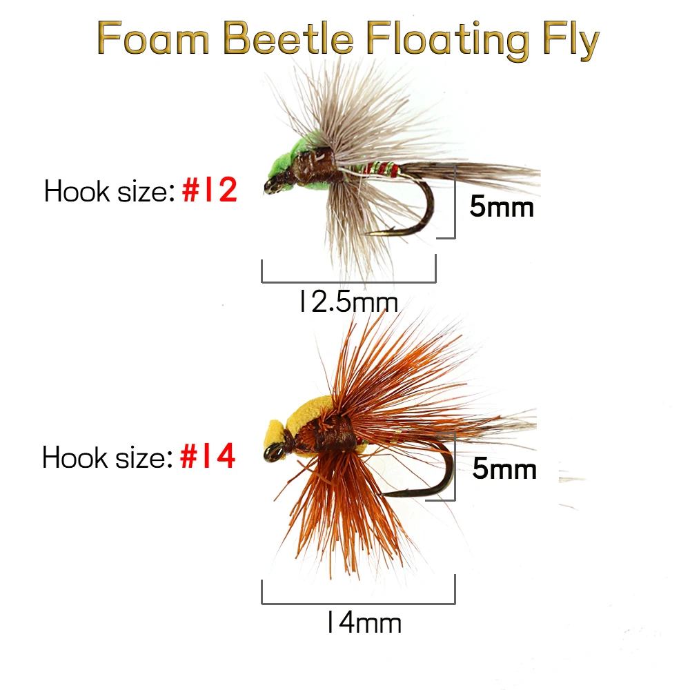 WIFREO-señuelo flotante para pesca de trucha y lubina, cebo Artificial para moscas secas de espuma de pelo de ciervo, 6 u 8 piezas - imagen 4