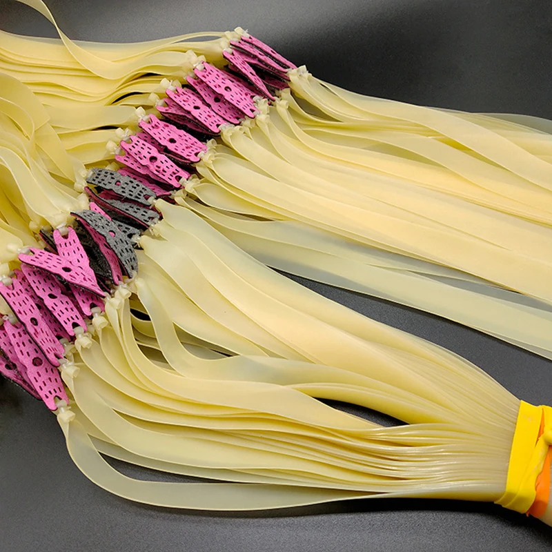 Banda de goma plana para tirachinas, 6 piezas, 0,6-1,4mm, accesorios de tiro - imagen 4