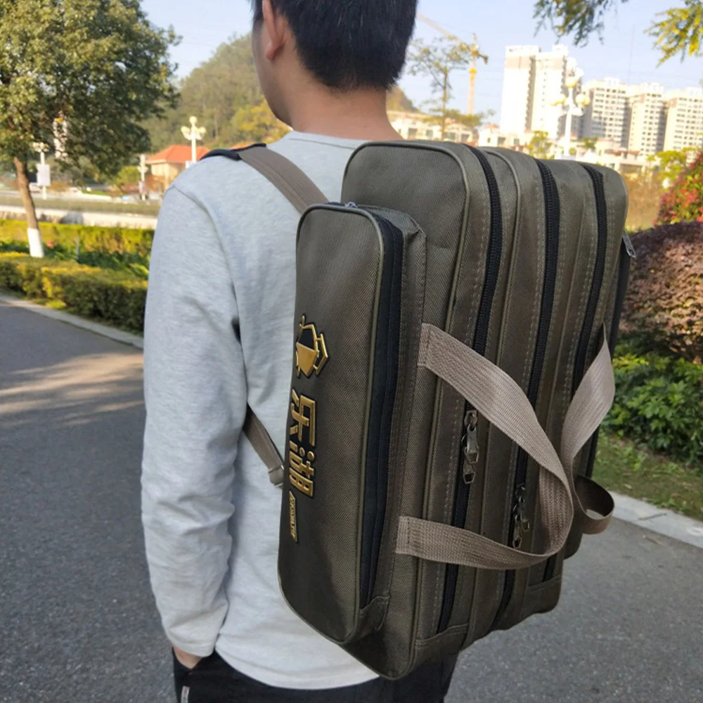 Bolsa de Pesca portátil para hombre, bolsa de 2/3 capas, 50/60/70/80CM, para caña de pescar Oxford, herramientas para caña de pescar impermeables al aire libre, XA220G - imagen 2